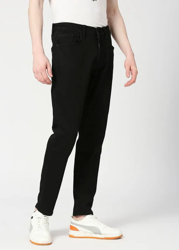 Solid Black Cruz Skinny Fit Basic Jeans