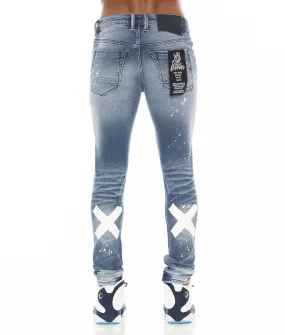 Taped Back Skinny Denim (Blue) /C3