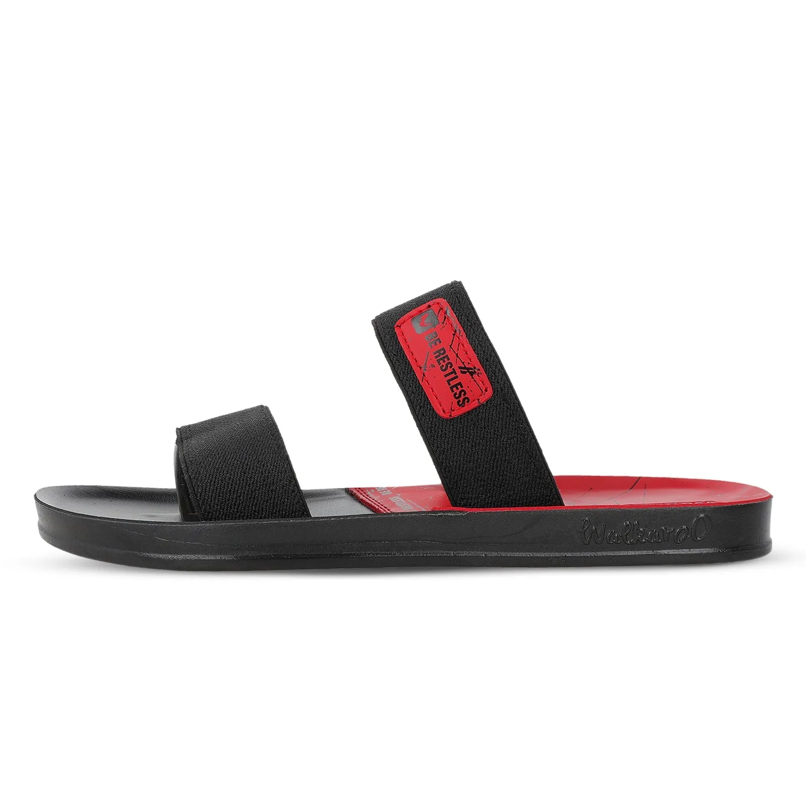 Walkaroo Men Sandals  - WG5432 Black Red